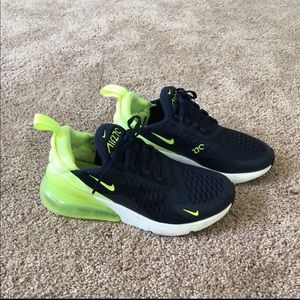 NIKE AIR MAX 270 NAVY BLUE/NEON WMNS 5.5
